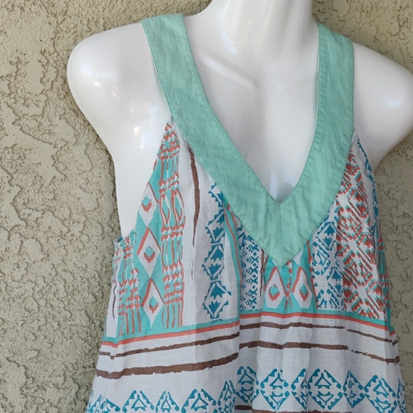 Rip Curl  Aztec print halter keyhole back tank - Picture 6 of 8